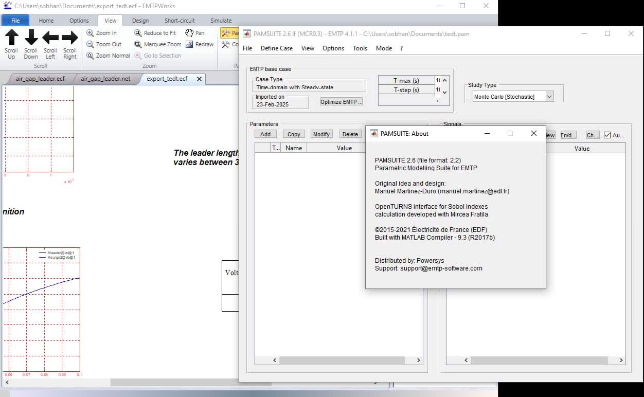 Pictures · EMTP 4.3.1 + PAMSUITE R2.6