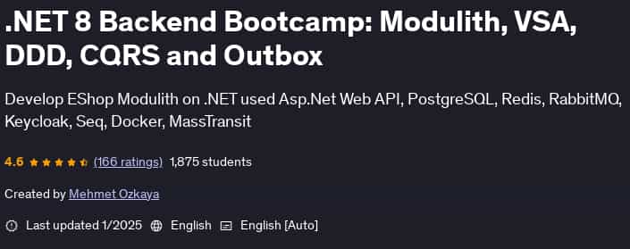 이미지 · .NET 8 Backend Bootcamp Modulith, VSA, DDD, CQRS 및 Outbox 2025-1
