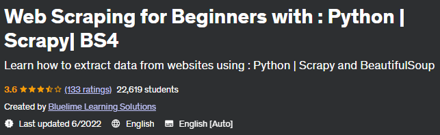 Pictures · Udemy — Web Scraping for Beginners with : Python | Scrapy| BS4 2023-7