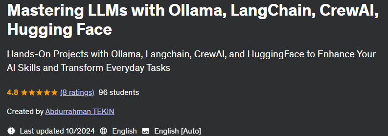 Pictures · Udemy — Mastering LLMs with Ollama, LangChain, CrewAI, Hugging Face 2024-10