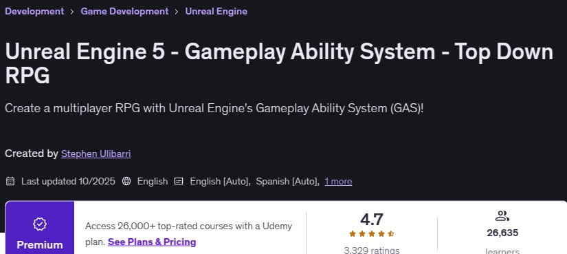 Pictures · Unreal Engine 5 – Gameplay Ability System – Top Down RPG 2025-10