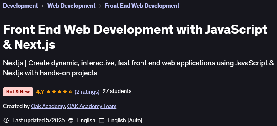 Pictures · Front End Web Development with JavaScript & Next.js 2025-2