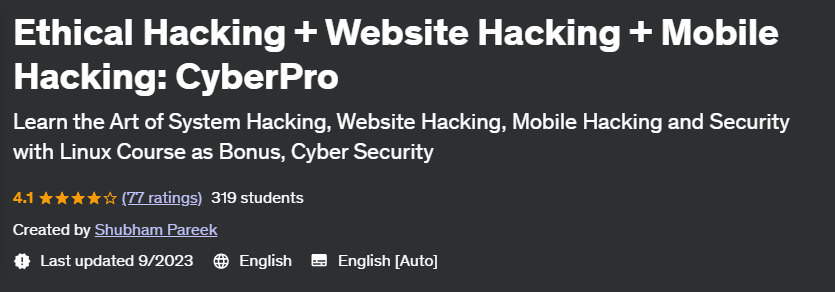 Pictures · Ethical Hacking + Website Hacking + Mobile Hacking: CyberPro 2023-8