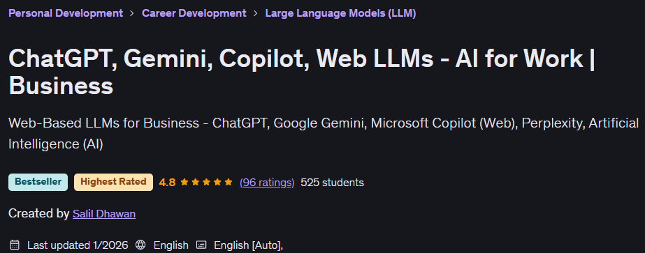الصور · ChatGPT, Gemini, Copilot, Web LLMs - AI للعمل من أجل الأعمال التجارية 2025-12