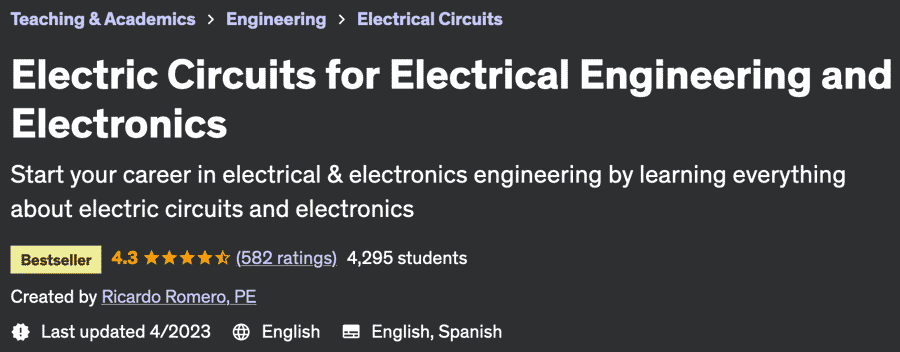 Pictures · Udemy — Electric Circuits for Electrical Engineering and Electronics 2020-10