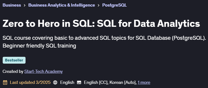 Pictures · Zero to Hero in SQL: SQL for Data Analytics 2024-1
