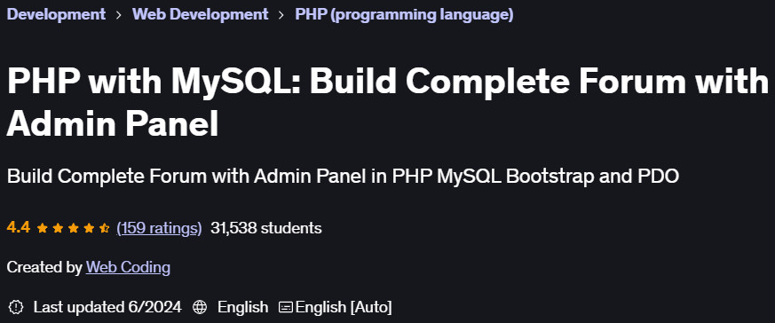 Pictures · PHP with MySQL: Build Complete Forum with Admin Panel 2024-6