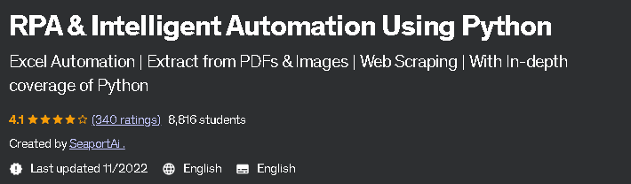 Pictures · Udemy — RPA & Intelligent Automation Using Python 2021-3