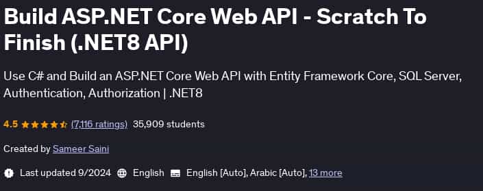 Pictures · Build ASP.NET Core Web API – Scratch To Finish (.NET8 API) 2024-9