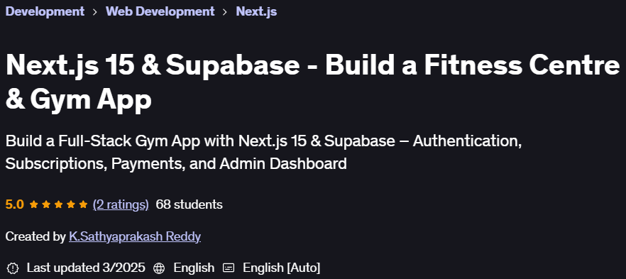Pictures · Udemy — Next.js 15 & Supabase – Build a Fitness Centre & Gym App 2025-3