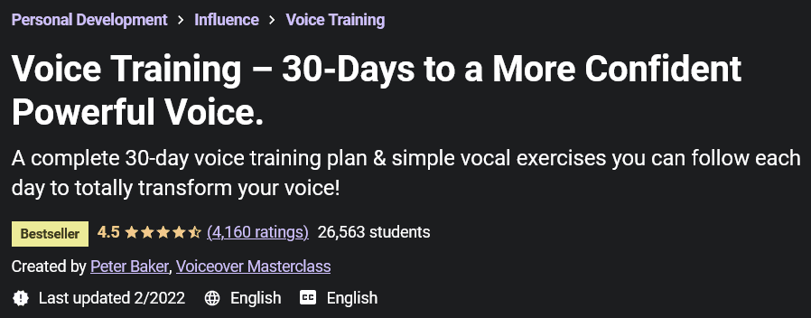 Pictures · Udemy — Voice Training – 30-Days to a More Confident Powerful Voice. 2022-2