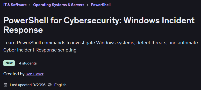 Pictures · Udemy — PowerShell for Cybersecurity: Windows Incident Response 2026-9
