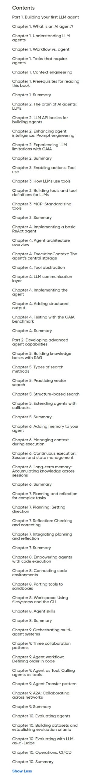 Course topics · Oreilly — Build an AI Agent (From Scratch), Video Edition 2026-7