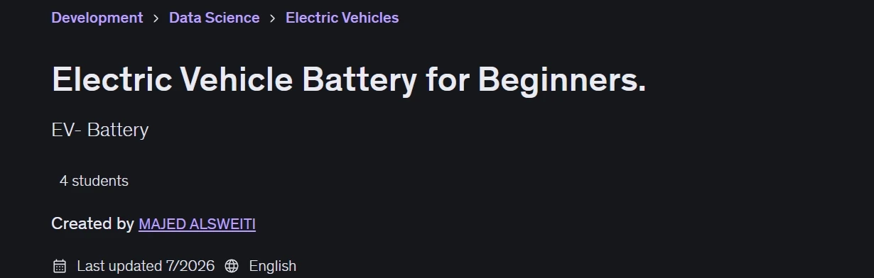 Pictures · Udemy — Electric Vehicle Battery for Beginners. 2026-4