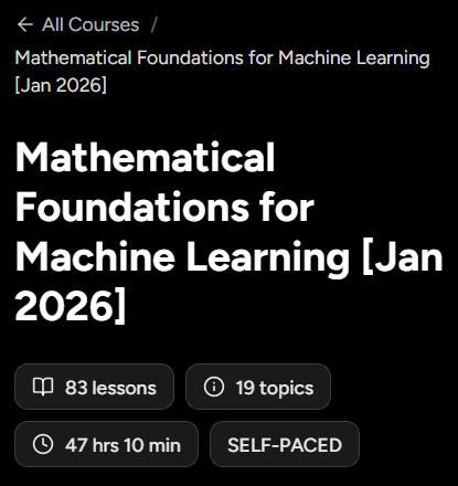 Pictures · Vizuara AI – Mathematical Foundations for Machine Learning 2026-8