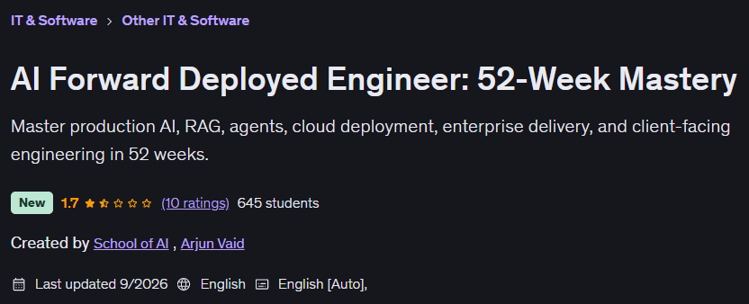Pictures · Udemy — AI Forward Deployed Engineer: 52-Week Mastery 2026-9