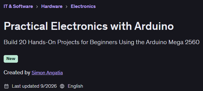 Pictures · Udemy — Practical Electronics with Arduino 2026-9