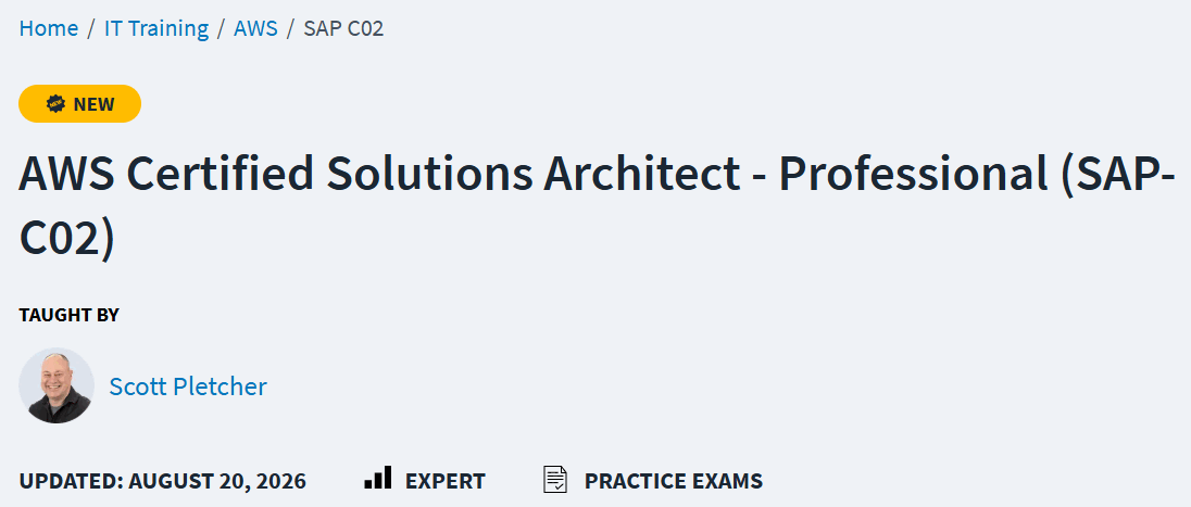 Pictures · CBTNuggets — AWS Certified Solutions Architect – Professional (SAP-C02) 2026-8