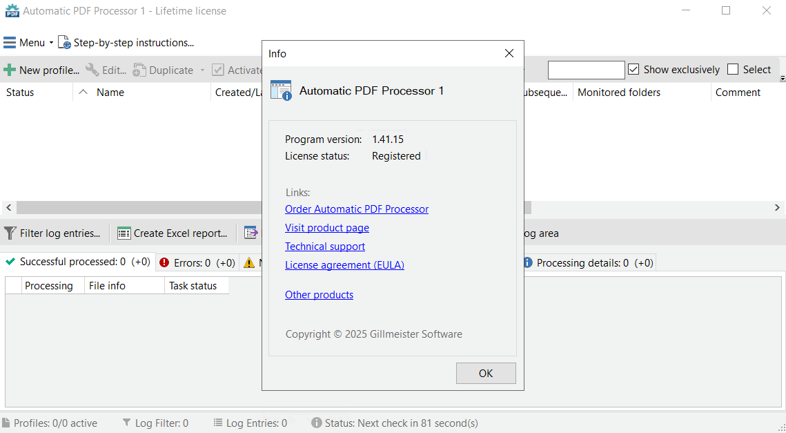 تصاویر · Gillmeister Automatic PDF Processor 2.12.1