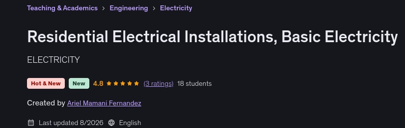 Pictures · Udemy — Residential Electrical Installations, Basic Electricity 2026-8