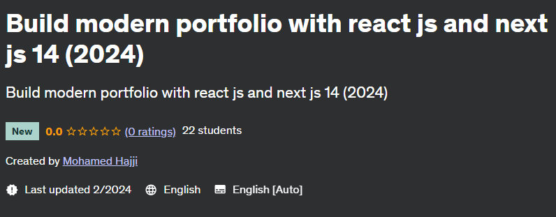 Pictures · Udemy — Build modern portfolio with react js and next js 14 (2024) 2024-2